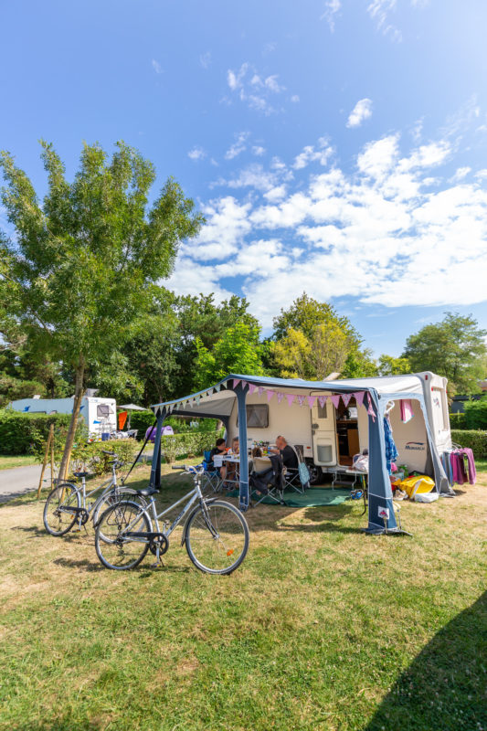 BYO caravan and awning with bikes PORTRAIT
