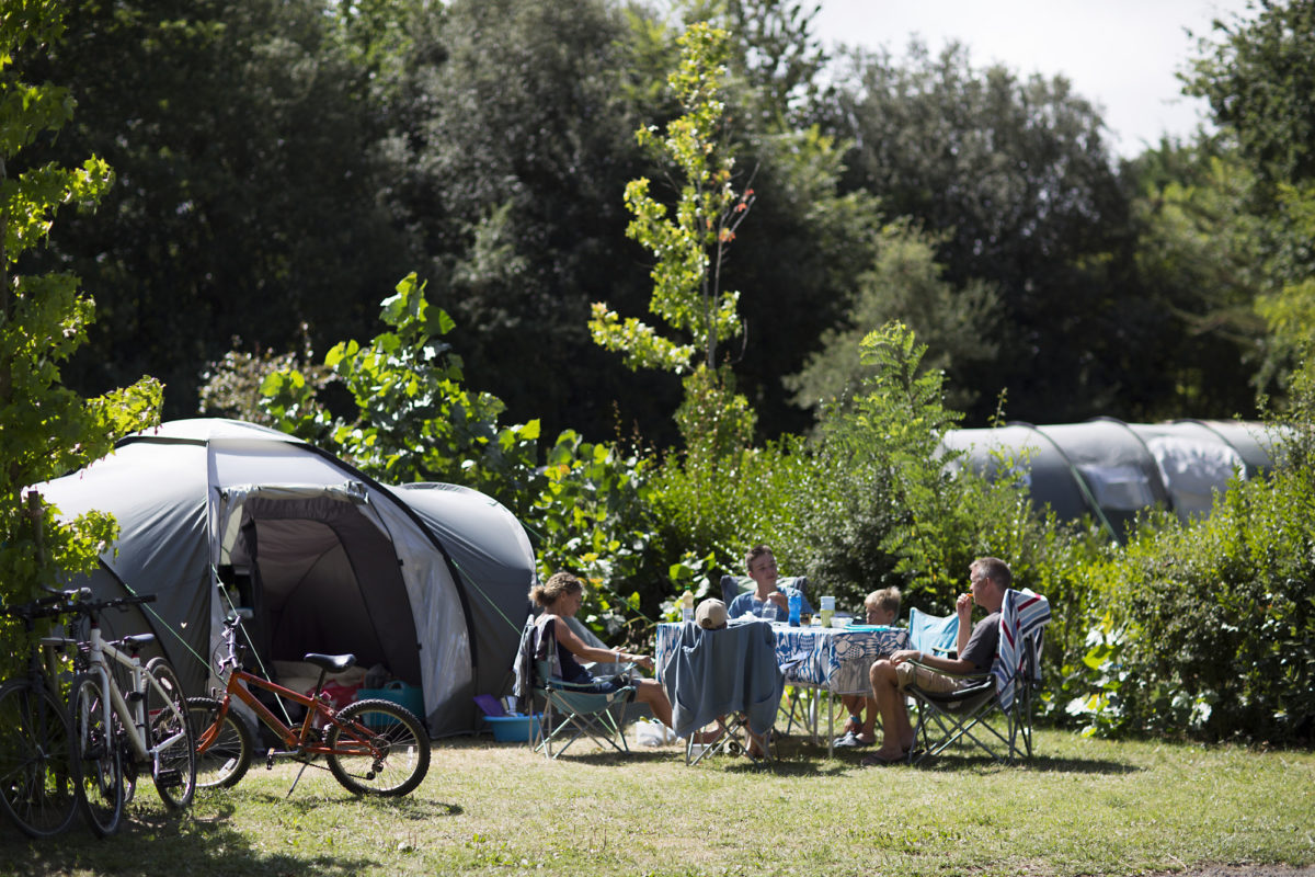 BYO smaller tent with people