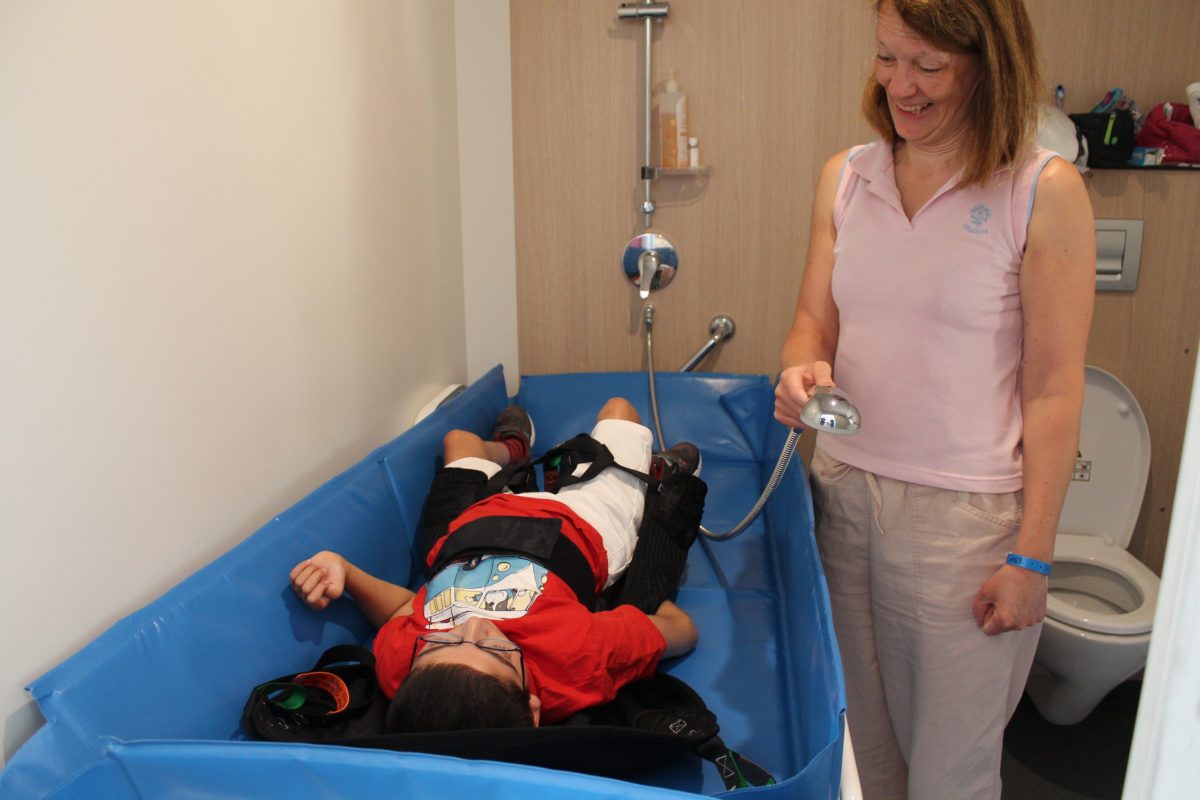 Beechwood B shower trolley and Hay family