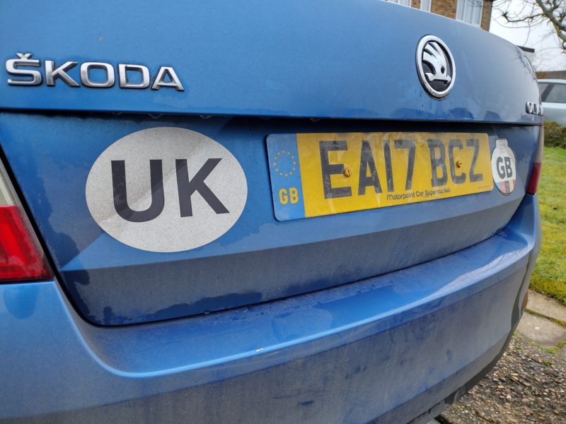 UK car sticker