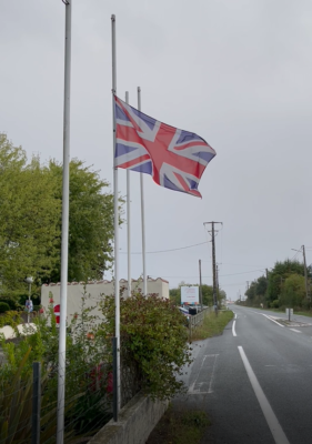 LPO flag at half mast